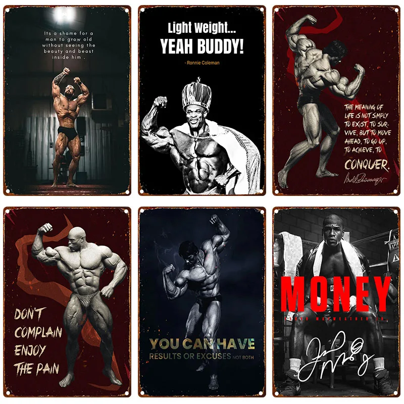 Sports Equipment Poster - Shabby Chic Chris Bumstead Gym Motivation