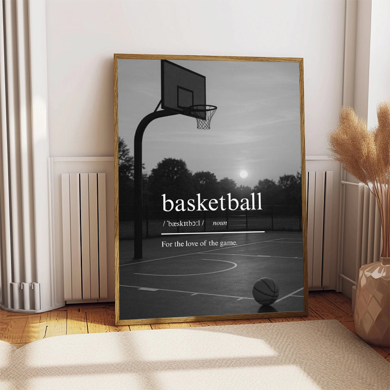 Black and White Basketball Sta - đánh giá và giá Sports Equipment Poster