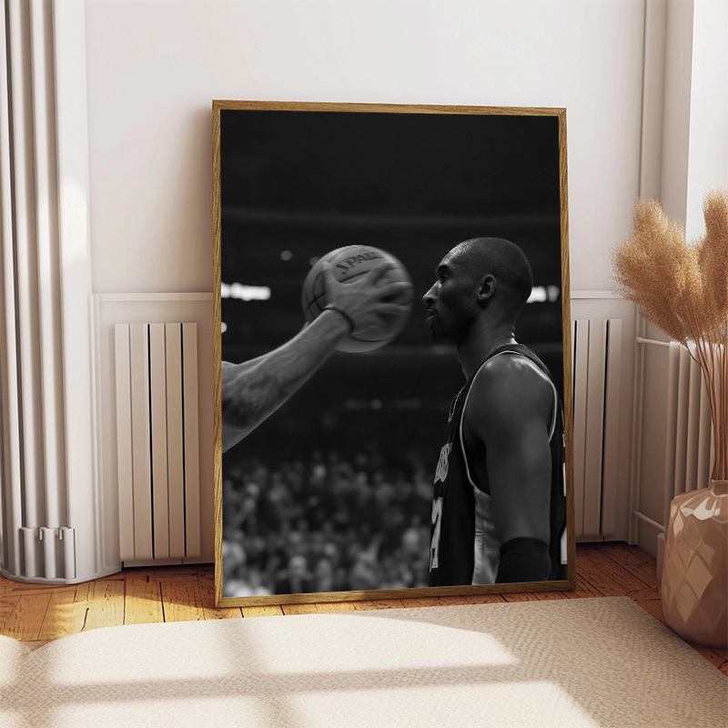 Black and White Basketball Sta - đánh giá và giá Sports Equipment Poster