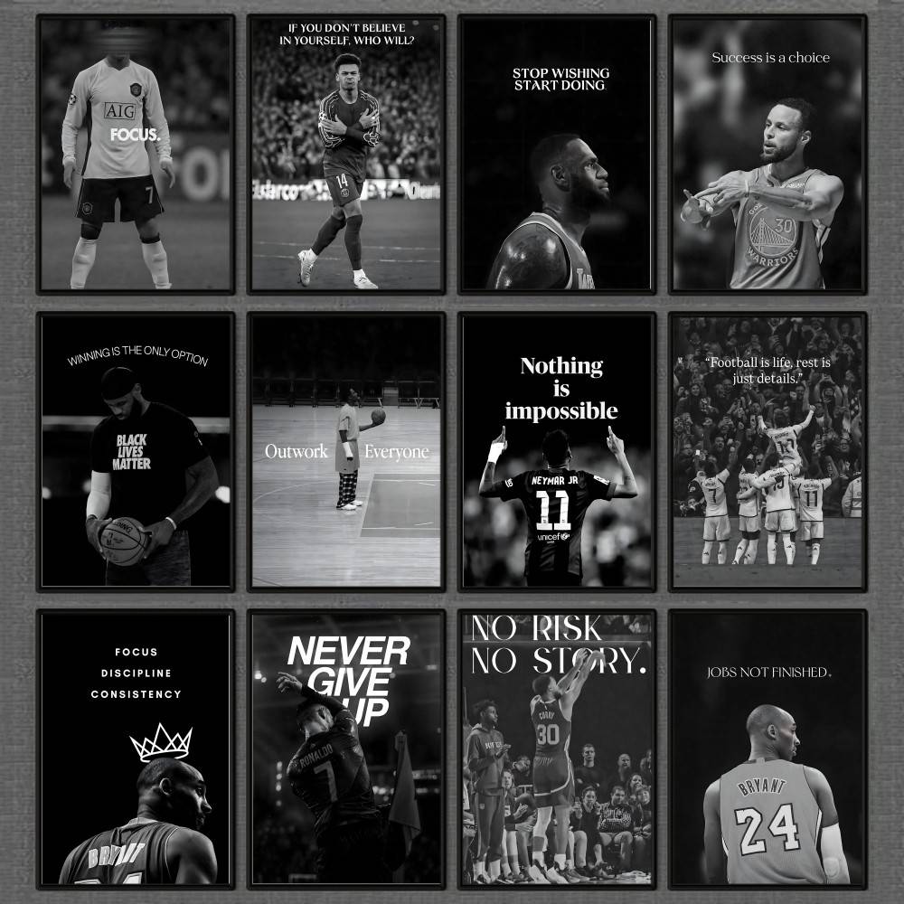 Black and White Sports Wall Ar - đánh giá và giá Sports Equipment Poster