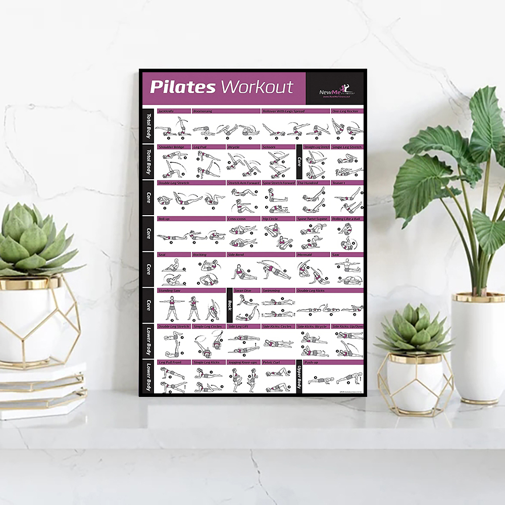 Pilates Training Chart Canvas  - đánh giá và giá Sports Equipment Poster