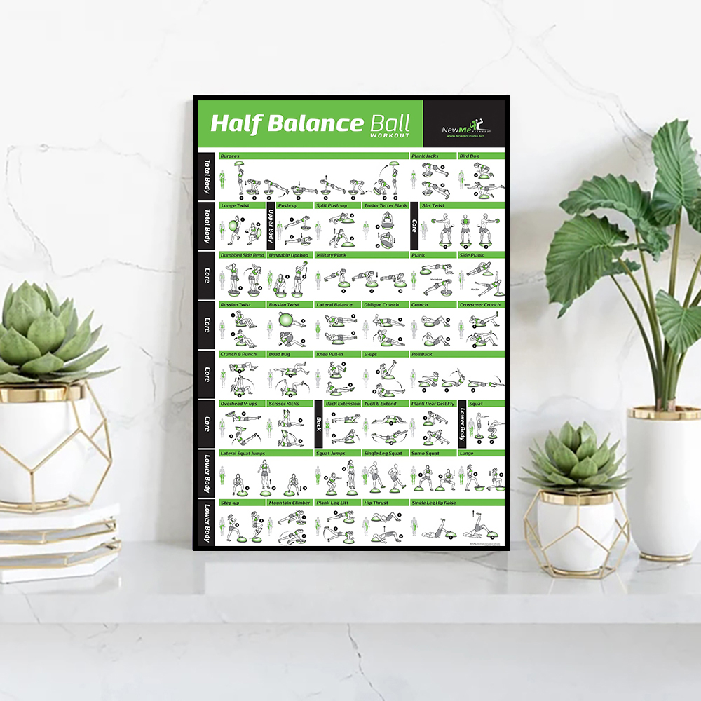 Pilates Training Chart Canvas  - đánh giá và giá Sports Equipment Poster