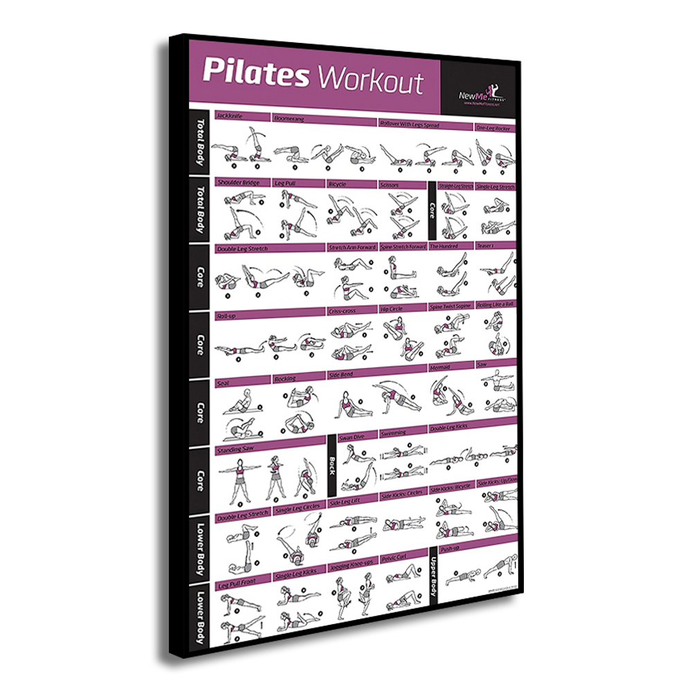 Pilates Training Chart Canvas  - đánh giá và giá Sports Equipment Poster